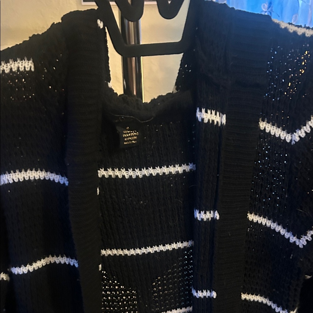 Chic Black and White Women's Cardigan